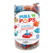 Blue Orange - Pull n Pop Big Bubble Keychain - Car