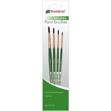 Humbrol Coloro Brush Pack - Sizes 00, 1, 4, 8