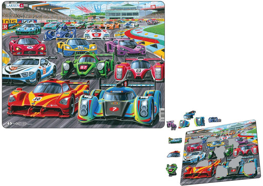 Larsen Puzzle - Racing Cars on the Track