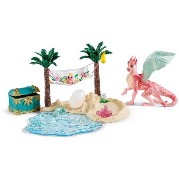 Schleich - Treasure Island & Dragon Mama & Baby