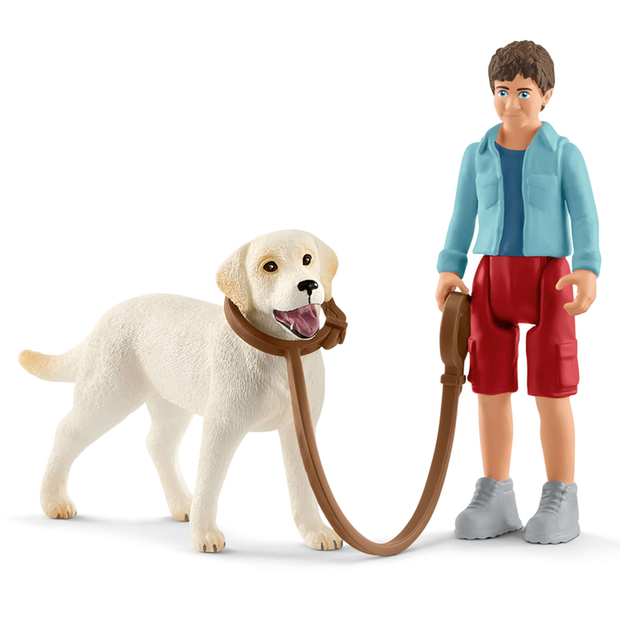 Schleich - Walking with Labrador Retriever