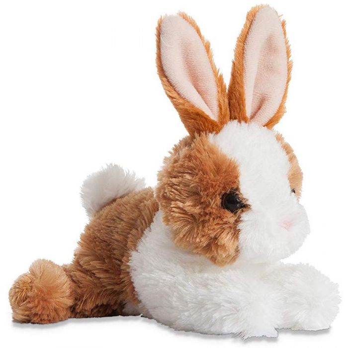 Aurora: Mini Flopsies Baby Bunny - Brown/White 20cm